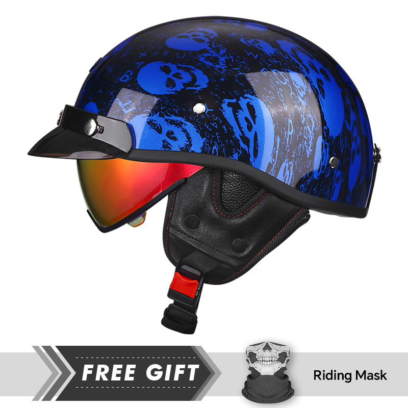 Motorcycle Gear Store - Retro Half Face Motorcycle Helmet for