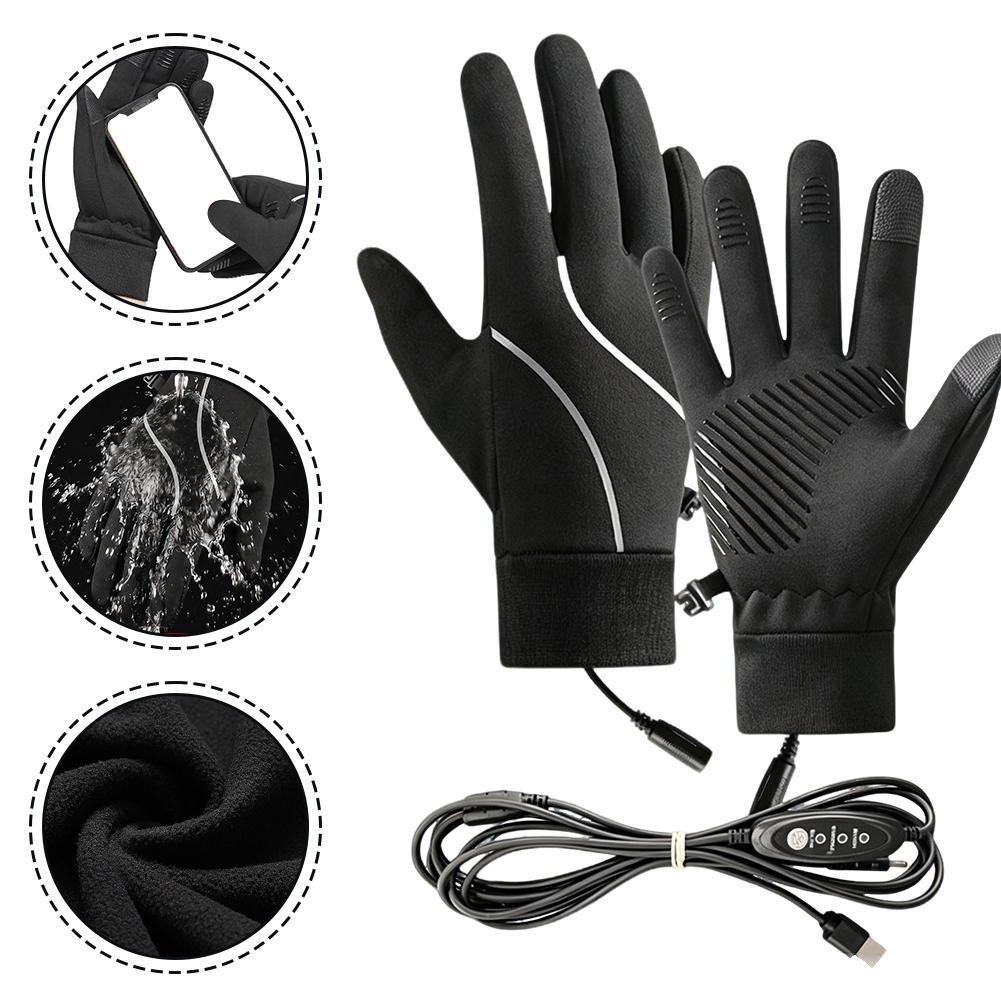Motorcycle Gear Cycle - Rechargeable Heated Gloves Winter Fleece Warm