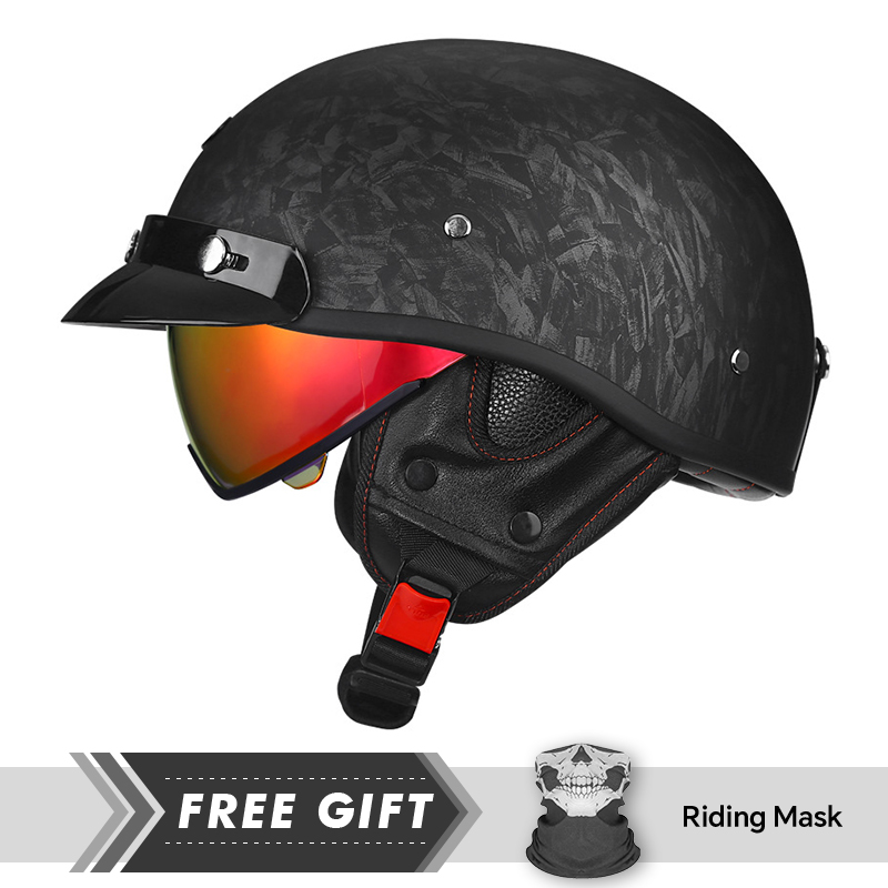 Retro Half Face Motorcycle Hel - Motorcycle Gear Store ulasan dan harga