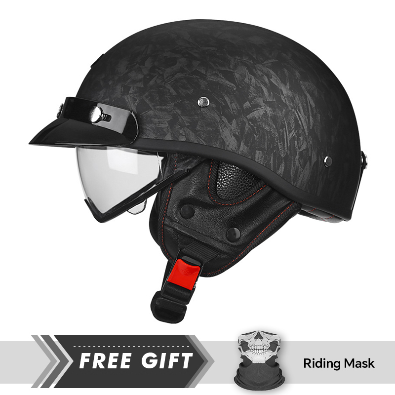 Retro Half Face Motorcycle Hel - Motorcycle Gear Store ulasan dan harga