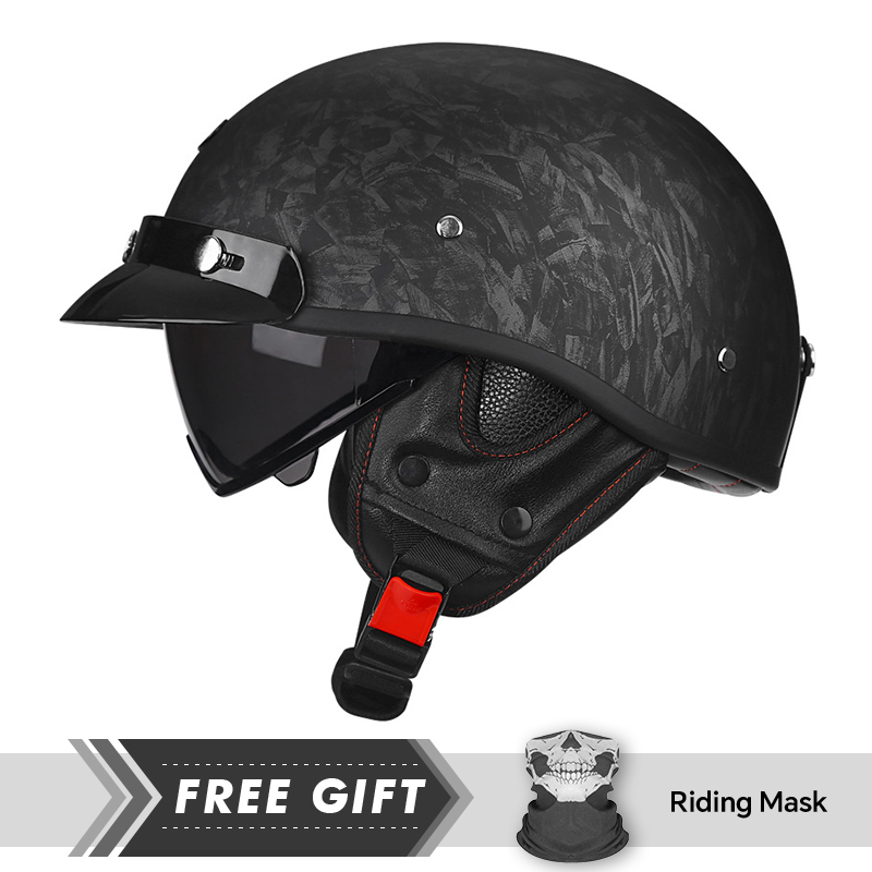 Retro Half Face Motorcycle Hel - Motorcycle Gear Store ulasan dan harga