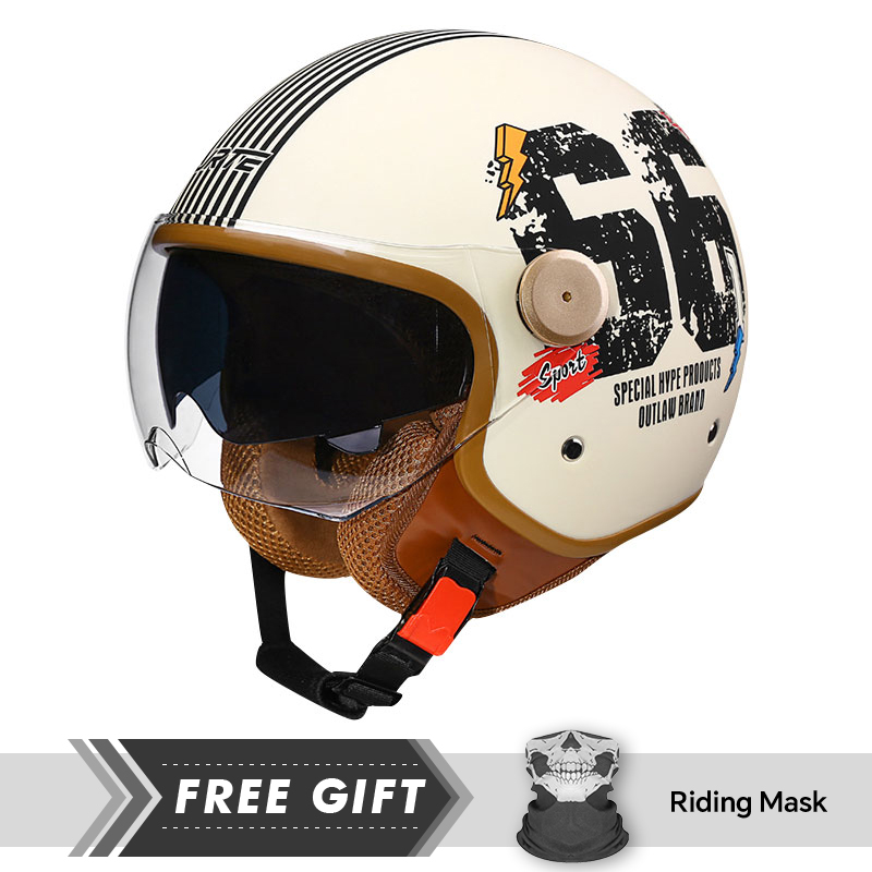 Adult Men Women Retro 3/4 Open - Motorcycle Gear Store ulasan dan harga