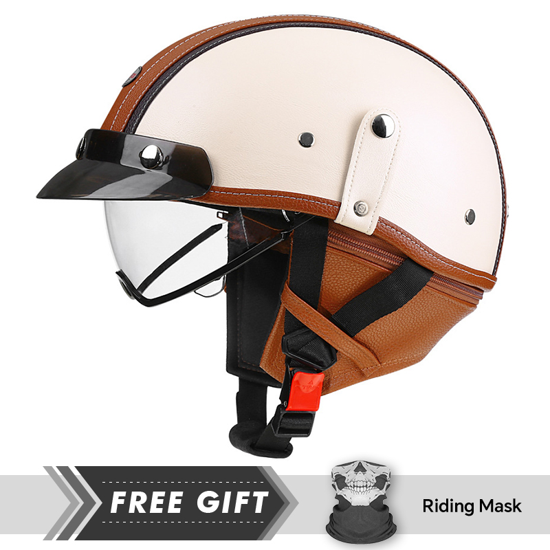 Adult Retro Half Face Helmet D - Motorcycle Gear Store ulasan dan harga